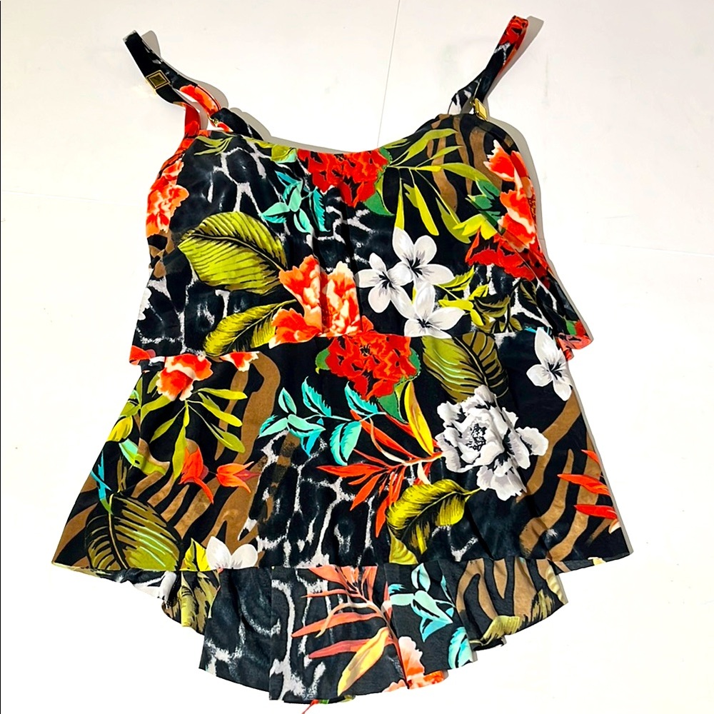 Magicsuit Floral Multicolor Womens Tankini Swim Bathing Suit Beach Vacation sz 8